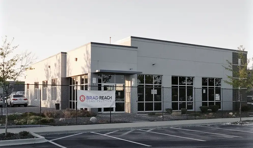 Modern office building in Wilkes-Barre, PA after Broad Reach Construction office fit-out.Wilkes-Barre