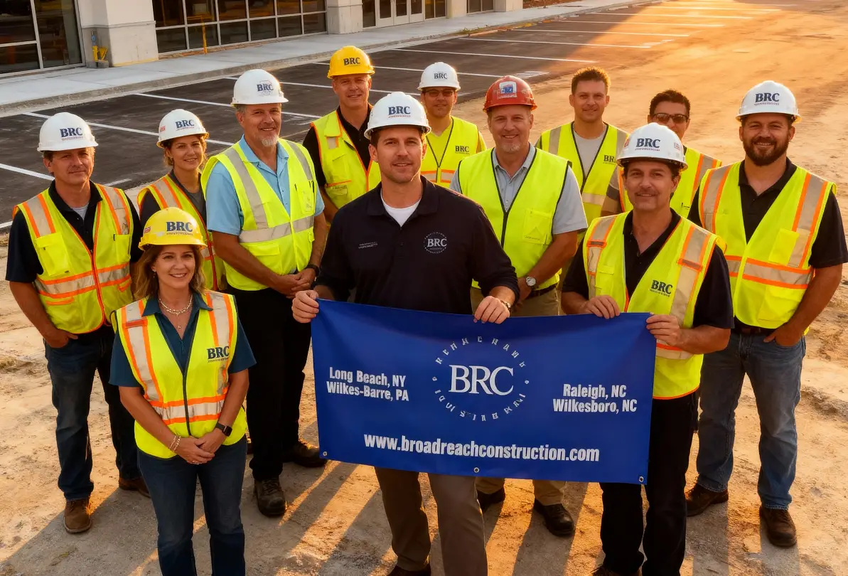 Broad Reach Construction Team on site in Spartanburg South Carolina